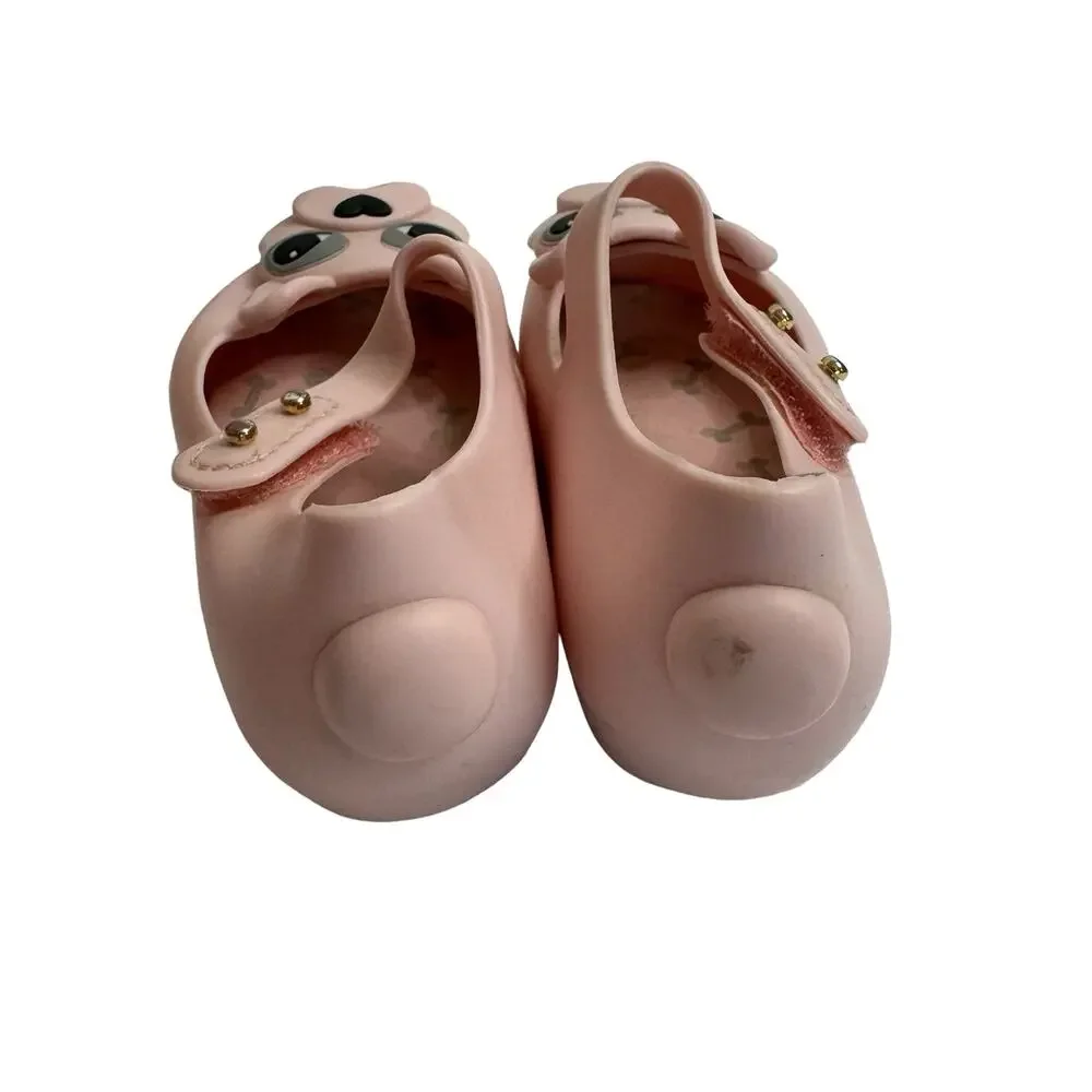 MINI MELISSA Ultragirl Dog Mary Jane Flat in Light Pink Size 7 Toddler Frenchie